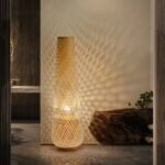 Japaneo Wooven Bamboo Floor Lamp