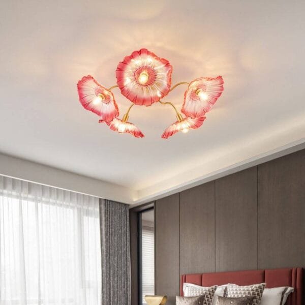 Red Blush (Ceiling) Glass Chandelier