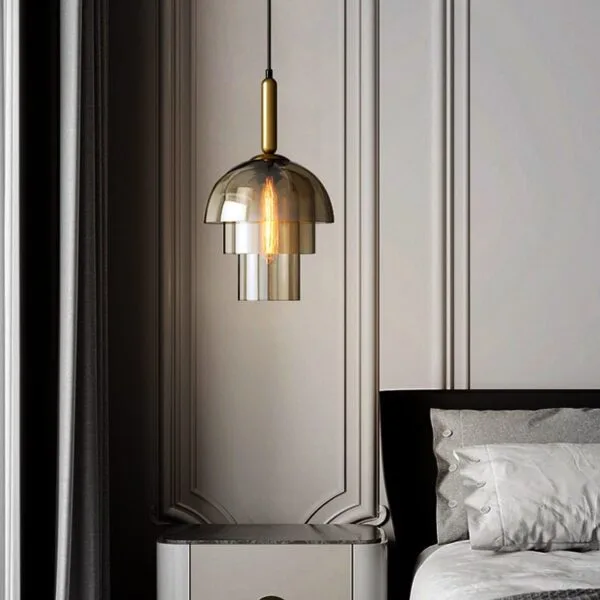 Layered Luminaire Glass Pendant Light