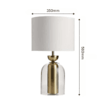 size of the midas shade glass table lamp-ligt art studios