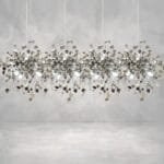 Chrome Beam Chandelier luxury lighting home decor store india