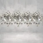 Chrome Beam Chandelier luxury lighting home decor store india