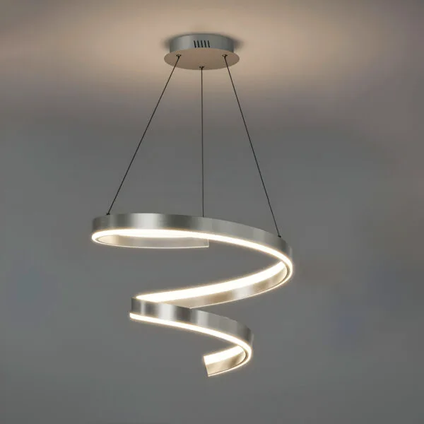 Chrome Wave Hanging Lamp