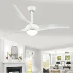 Curlew White Under-light Ceiling Fan