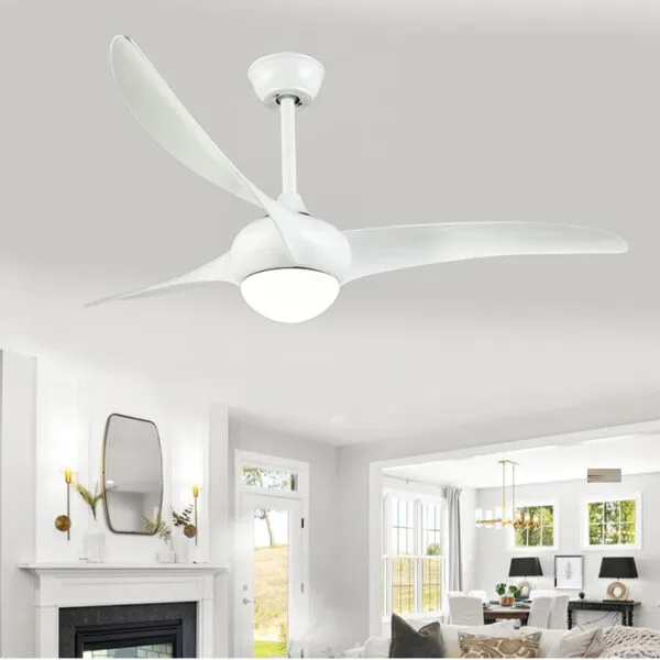 Curlew White Under-light Ceiling Fan