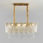 Golden Lily Glass Chandelier luxury lighting home decor store india
