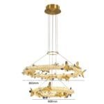 Heart Of Gold LED Chandelier 6
