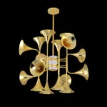 Trumpet Stainless Steel Chandelier