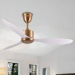Canary Ceiling Fan (Antique Bronze + White Color) | 55W BLDC Motor | 1320mm | Iron Body