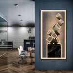 Abstract Cube LED Sculpture Wall Art-5