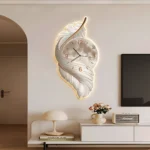 Celestial Feather Illuminated Wall Clock