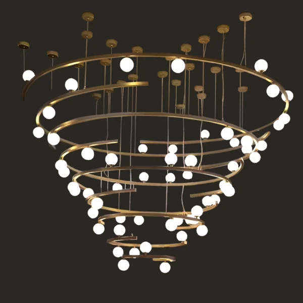 Celestial Spiral Grand Chandelier
