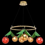 Colorful Cherry Drop Artistic Glass Chandelier