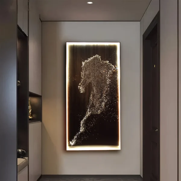 Luminous Gallop Horse - Modern Glow Wall Art