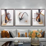 Modern Abstract Horse-Inspired 3-Piece Wall Art