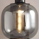 Modern Black Double Glass Wall Light -3