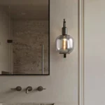 Modern Black Double Glass Wall Light -5