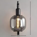 Modern Black Double Glass Wall Light -7