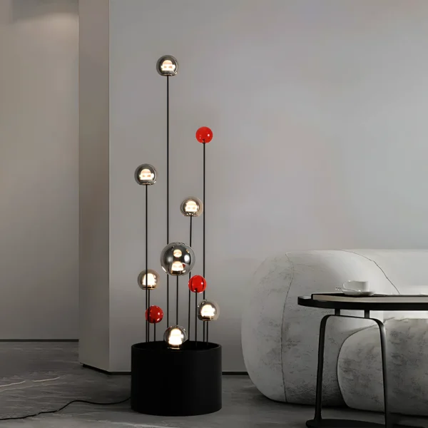 Modern Orb Cluster Glass Floor Lamp