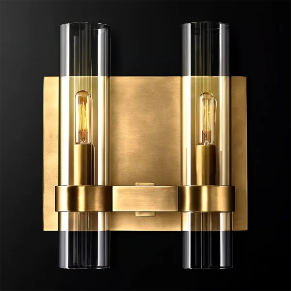 Modern Twin Cylinder Glass Wall Light