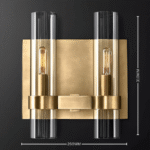 Modern Twin Cylinder Glass Wall Light -7