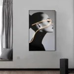 Radiant Gaze Portrait Illuminated Wall Art