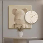 Verdant Canopy Art & Elegant Gold Wall Clock Set
