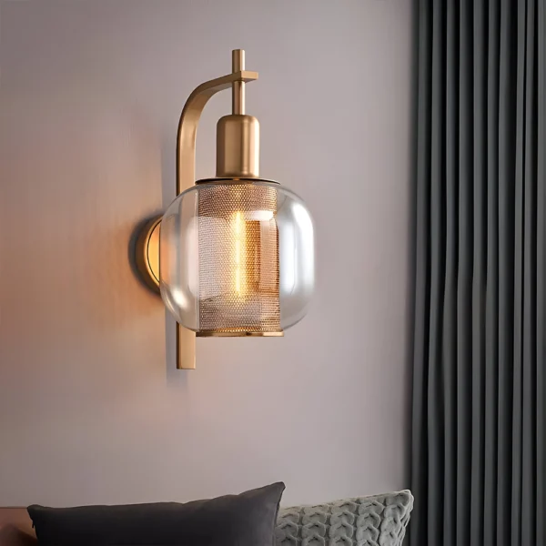 Vintage Aura Brass Wall Light