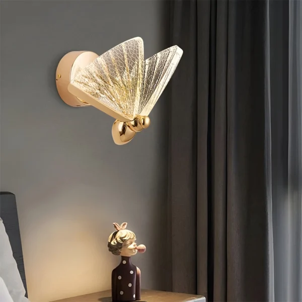 Golden Butterfly Bloom Wall Light