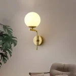 Mid-Century Golden Globe Wall Light