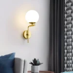 Mid-Century Golden Globe Wall Light-2