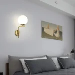 Mid-Century Golden Globe Wall Light-8