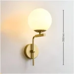 Mid-Century Golden Globe Wall Light-9