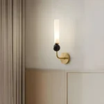 Modern Brass Marble Column Wall Lamp