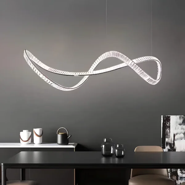 Modern Crystal Wave Chandelier