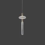 Modern Fluted Clear Glass Pendant Light