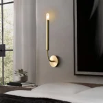 Modern Gold Linear Tube Wall Sconce
