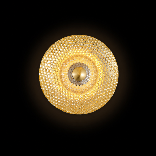Cosmos Flare - Textured Brass Wall Lamp