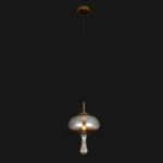 Ambered Flow - Modern Amber Glass Pendant Light