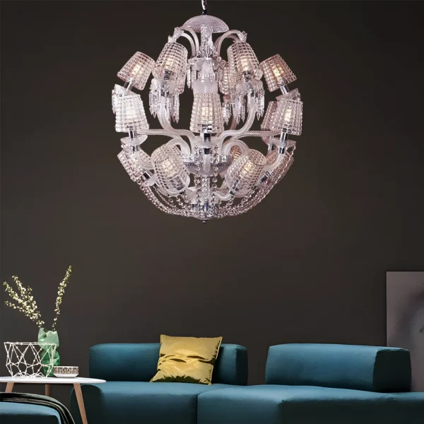 AuraSphere crystal sphere modern luxury chandelier