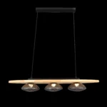 Driftwood Glow Modern Wood Linear Chandelier