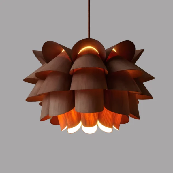 Forest Bloom Modern Ambient Wooden Pendant Light