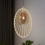 Golden Gaze Oval Cage Pendant Lamp