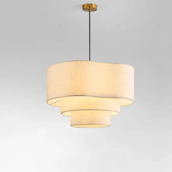 Horizon Layers Contemporary Fabric Pendant Light