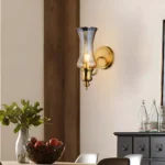 Lumina Bell Victorian Rippled Glass Wall Light