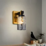 Nova Edge Gold & Black Bold Design Wall Sconce