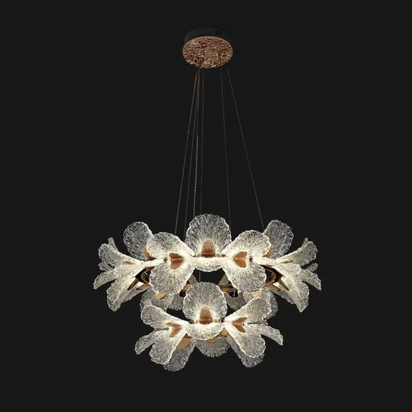 Petal Bloom Modern Floral Ring Luxury Chandelier