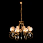 Regal Radiance Victorian Gold & Crystal Chandelier