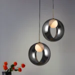 Void Orb - Modern Smoked Glass Pendant Light