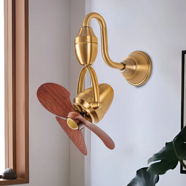 Toucan Golden Wall Mounted Fan | 15W BLDC Motor | ABS Body